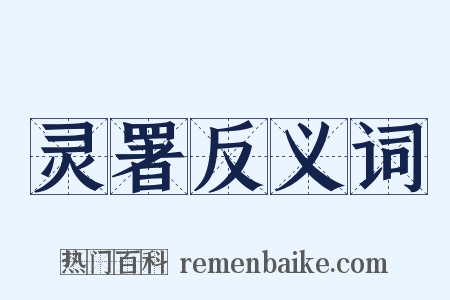 灵署反义词是什么意思的图片